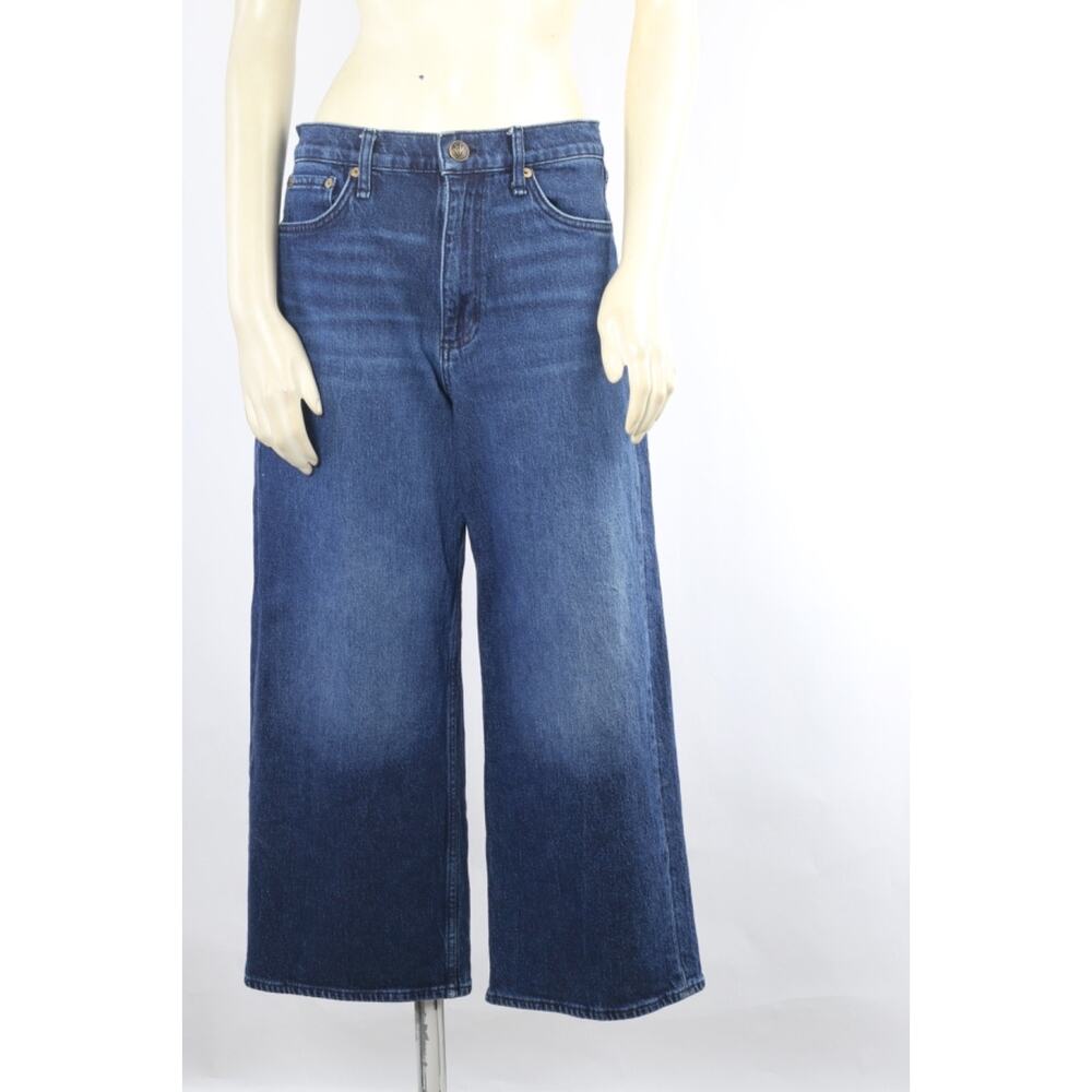 Rag & Bone Nikita Zip Fly High Rise Ankle Wide Leg Jeans Women’s Size 29 Blue